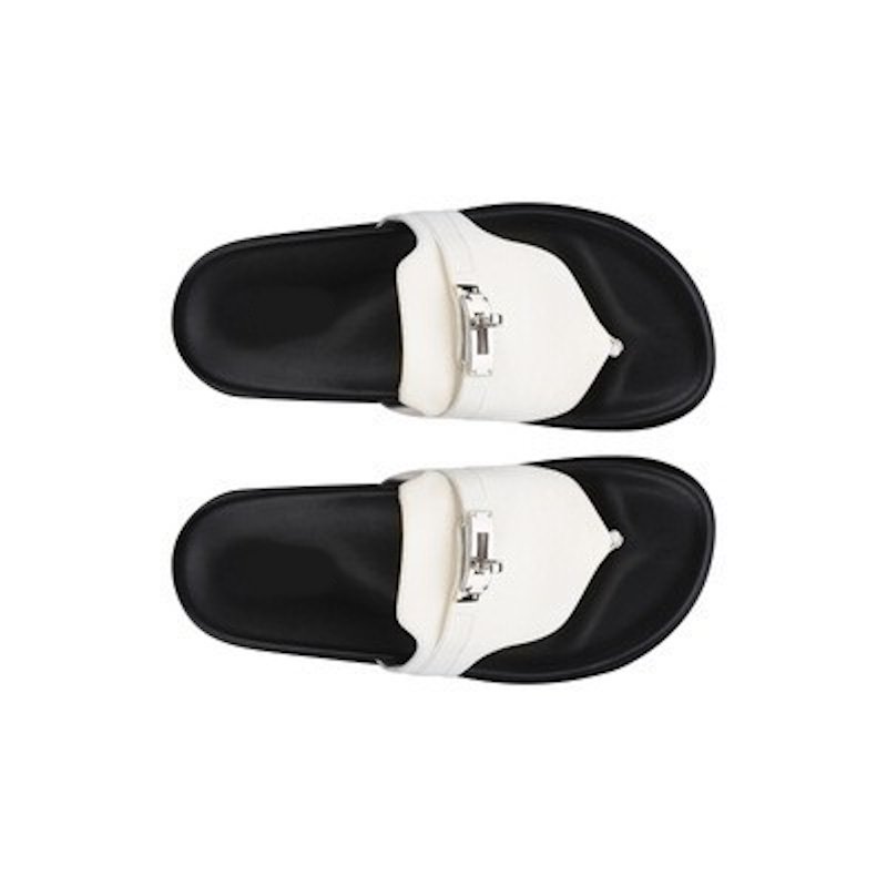 画像6: SALE セール Real Leather & PVC Cadena Flat sandals slippers shoes  本革レザー カデナ サンダル スリッパ フラット シューズ　 (6)
