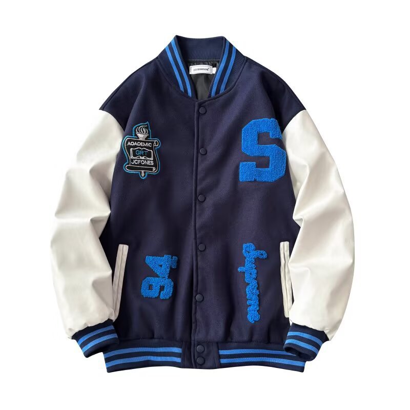 画像2: Unisex  Cheerleader Embroidered Stadium Jumper Jacket  Baseball  Jacket  ユニセックス 男女兼用チアガール刺繍 スタジャン スタジアムジャンパー ジャケット (2)