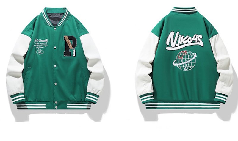 画像3: Unisex Earth Embroidery Stadium Jumper Jacket Baseball  Jacket  ユニセックス 男女兼用地球刺繍 スタジャン スタジアムジャンパー ジャケット (3)