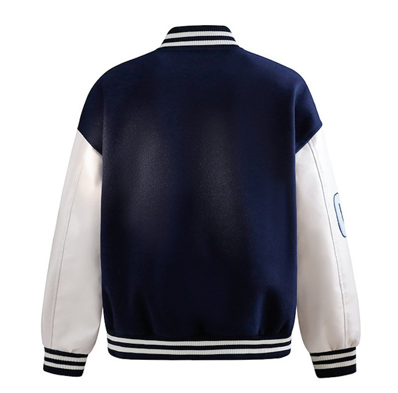 画像7: Unisex  Flower American Classic Sleeve Leather Baseball Stadium Jacket  ユニセックス 男女兼用 フラワーアメリカンクラシック袖レザー スタジャン スタジアムジャンパー ジャケット (7)