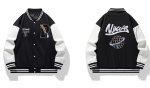 画像2: Unisex Earth Embroidery Stadium Jumper Jacket Baseball  Jacket  ユニセックス 男女兼用地球刺繍 スタジャン スタジアムジャンパー ジャケット (2)