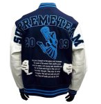 画像1: Unisex  Cheerleader Embroidered Stadium Jumper Jacket  Baseball  Jacket  ユニセックス 男女兼用チアガール刺繍 スタジャン スタジアムジャンパー ジャケット (1)