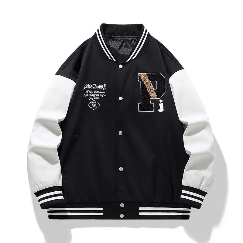 画像6: Unisex Earth Embroidery Stadium Jumper Jacket Baseball  Jacket  ユニセックス 男女兼用地球刺繍 スタジャン スタジアムジャンパー ジャケット (6)