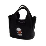 画像1: Snoopy Canvas Mini Tote Bag Shopping Bag　スヌーピーミニトートショッピングバッグ (1)
