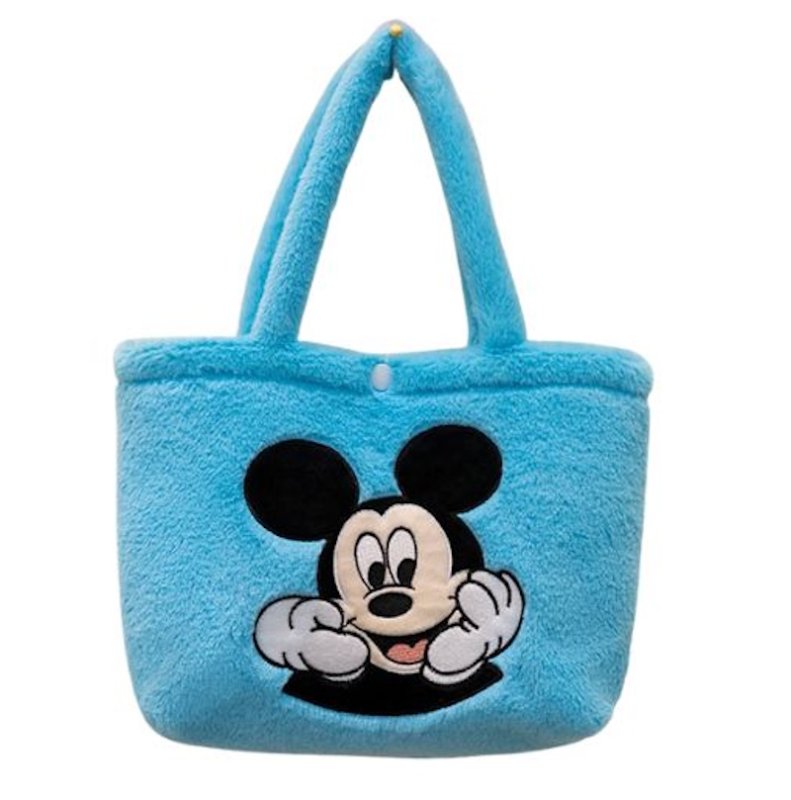 画像2: Mickey & Minnie fluffy fur tote bag Shopping Bag　ミッキー＆ミニーモコモコファートートショッピングバッグ (2)