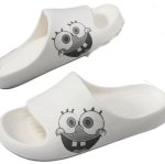 画像1: Astronaut Spongebob Bear Smile sandals and slippers flip flops    男女兼用ユニセックス宇宙飛行士×スポンジボブ×ベア×スマイルリップフロップサンダルシャワーサンダル ビーチサンダル (1)