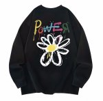 画像2: Daisy Flower Letter Print Long Sleeve T-Shirt 　ユニセックス 男女兼用デイジー フラワー レタープリント長袖  Tシャツスウェット (2)