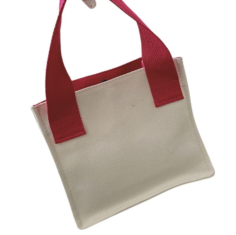 画像4: Snoopy & Peanuts print mini canvas tote bag　ユニセックス男女兼用スヌーピー&ピーナッツミニトートショッピング通勤通学バッグ (4)