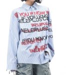 画像3: graphic stripe shirt    ユニセックス 男女兼用 グラフィックストライプシャツ (3)