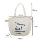 画像6: Snoopy Drawstring Tote Shoulder Shopping Bag　ユニセックス男女兼用スヌーピー刺繍巾着トートショッピング通勤通学バッグ (6)