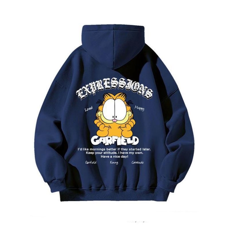 画像7: Garfield print hooded sweatshirt　ユニセックス男女兼用ガーフィールドプリントスウェットパーカー トレーナー  (7)