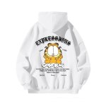 画像3: Garfield print hooded sweatshirt　ユニセックス男女兼用ガーフィールドプリントスウェットパーカー トレーナー  (3)