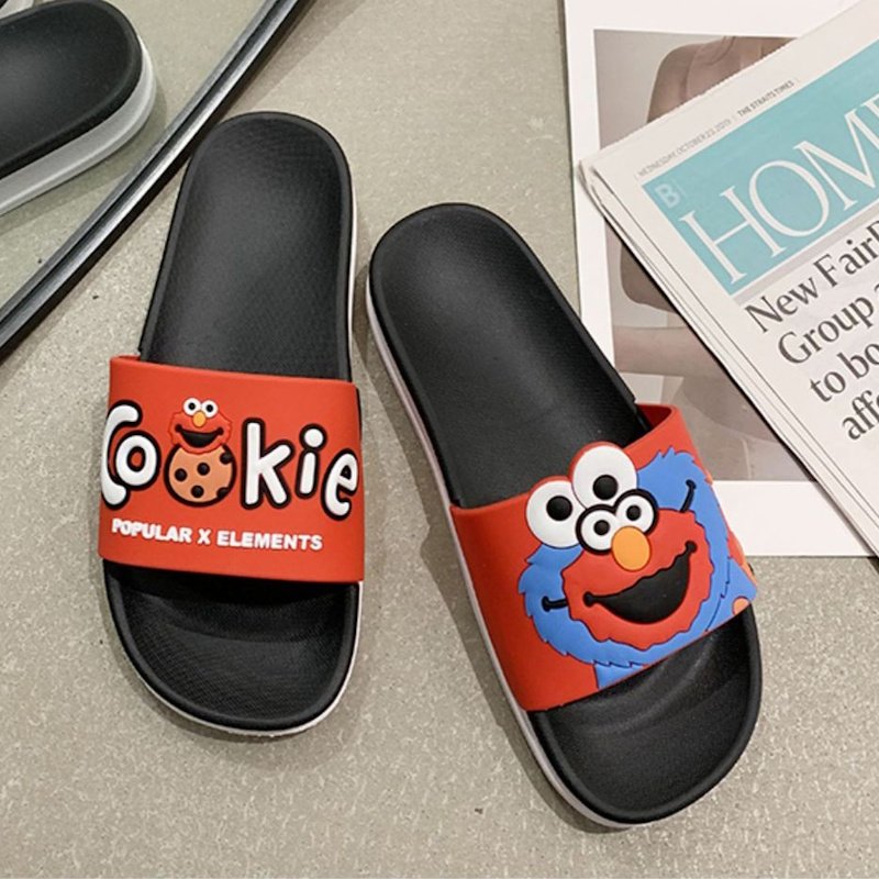 画像6: Unisex Sesame Street Cookie Monster  Sandal Slippers  Beach sandals  ユニセックス男女兼用セサミーストリートクッキーモンスターフリップフロップ サンダル シャワー ビーチ サンダル (6)