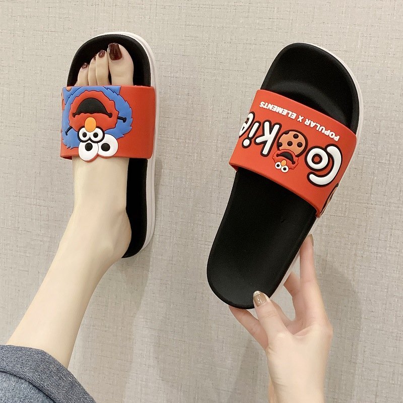 画像7: Unisex Sesame Street Cookie Monster  Sandal Slippers  Beach sandals  ユニセックス男女兼用セサミーストリートクッキーモンスターフリップフロップ サンダル シャワー ビーチ サンダル (7)
