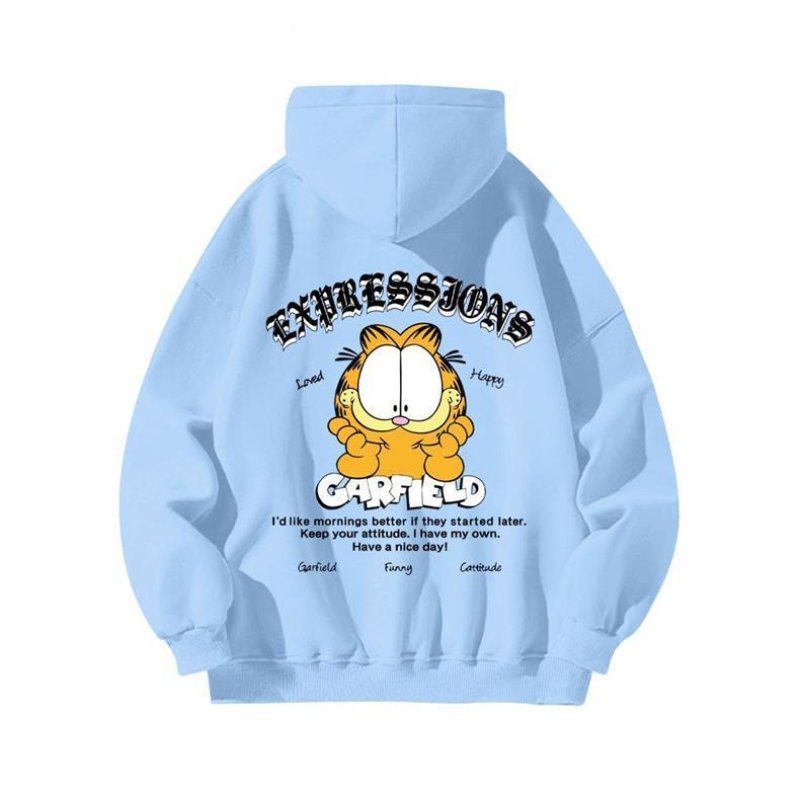 画像8: Garfield print hooded sweatshirt　ユニセックス男女兼用ガーフィールドプリントスウェットパーカー トレーナー  (8)