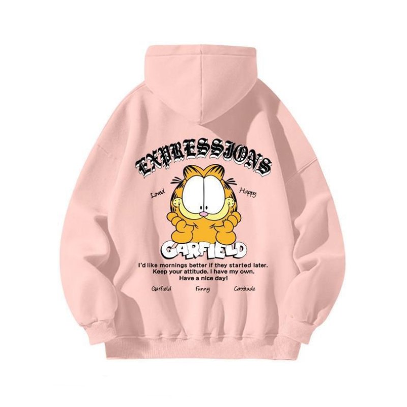 画像9: Garfield print hooded sweatshirt　ユニセックス男女兼用ガーフィールドプリントスウェットパーカー トレーナー  (9)