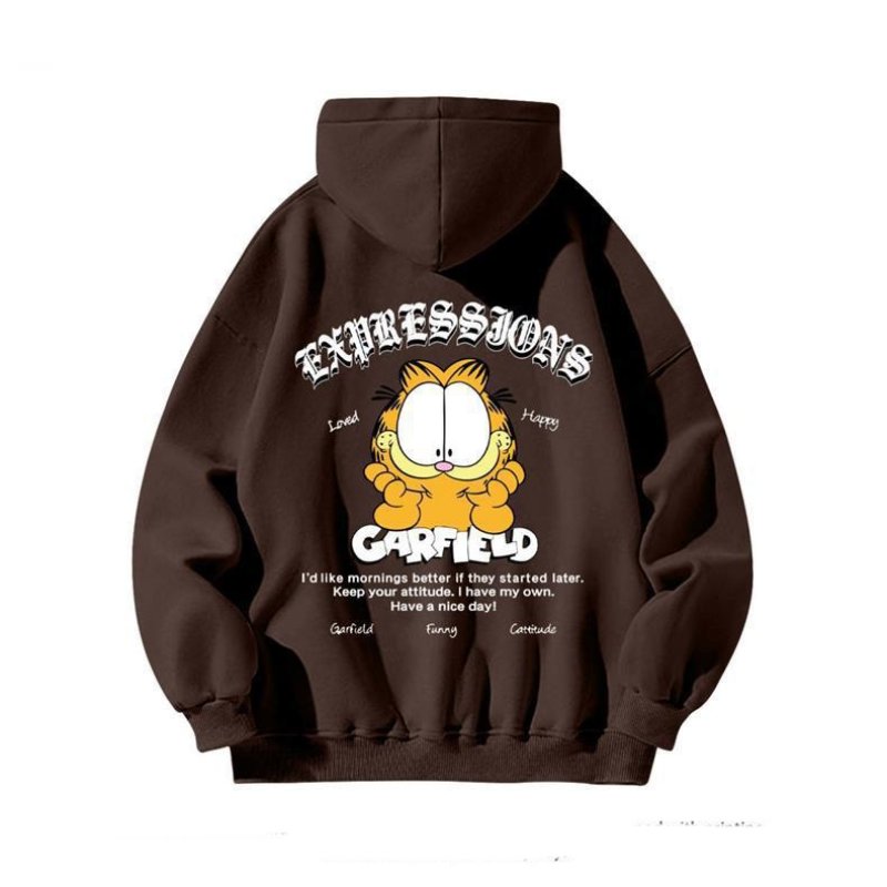 画像10: Garfield print hooded sweatshirt　ユニセックス男女兼用ガーフィールドプリントスウェットパーカー トレーナー  (10)