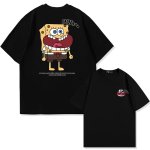 画像1: Surprised Face Spongebob print Tshirt  　ユニセックス 男女兼用びっくり顔スポンジボブプリント半袖  Tシャツ (1)