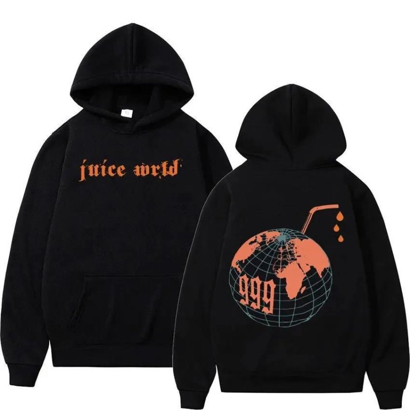 画像1: JuiceWrld999 Earth Juice Hoodie sweatshirt　ユニセックス男女兼用ジュースワールド999アースプリントスウェットパーカー トレーナー  (1)