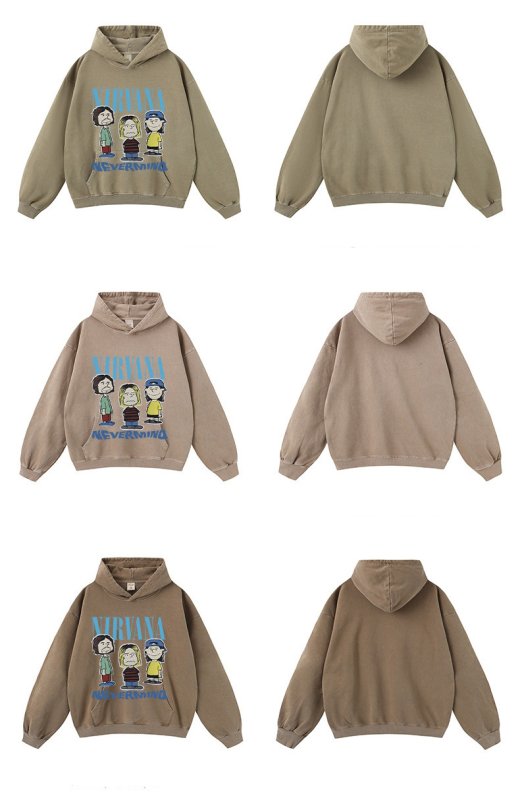 画像21: Unisex Nirvana Comic Print Hoodie sweatshirt　ユニセックス男女兼用ニルヴァーナコミックプリントヴィンテージスタイルスウェットパーカー  (21)