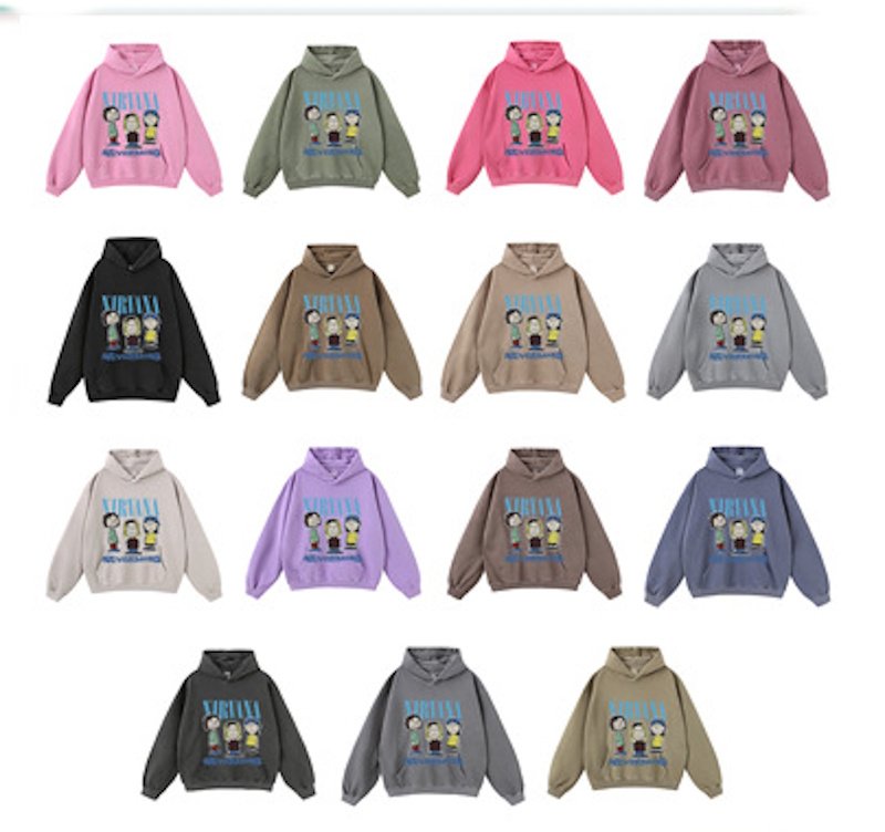 画像18: Unisex Nirvana Comic Print Hoodie sweatshirt　ユニセックス男女兼用ニルヴァーナコミックプリントヴィンテージスタイルスウェットパーカー  (18)