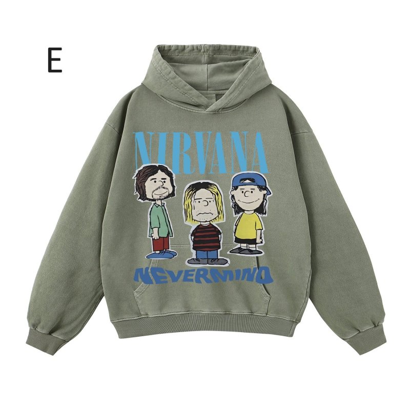 画像6: Unisex Nirvana Comic Print Hoodie sweatshirt　ユニセックス男女兼用ニルヴァーナコミックプリントヴィンテージスタイルスウェットパーカー  (6)