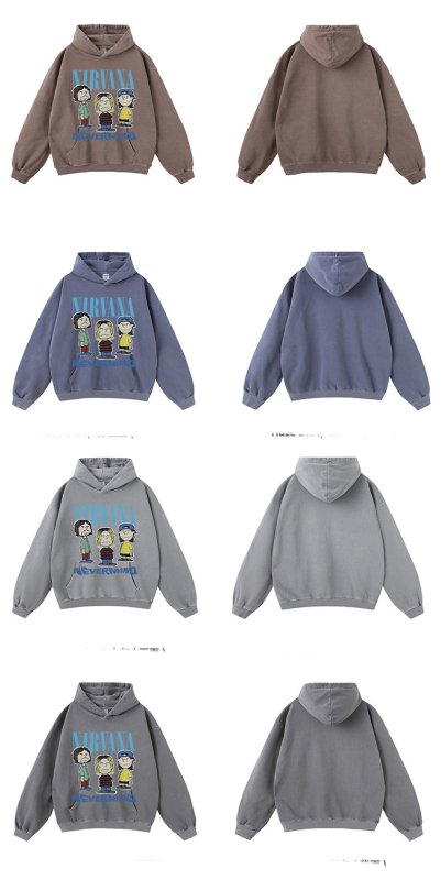 画像22: Unisex Nirvana Comic Print Hoodie sweatshirt　ユニセックス男女兼用ニルヴァーナコミックプリントヴィンテージスタイルスウェットパーカー  (22)