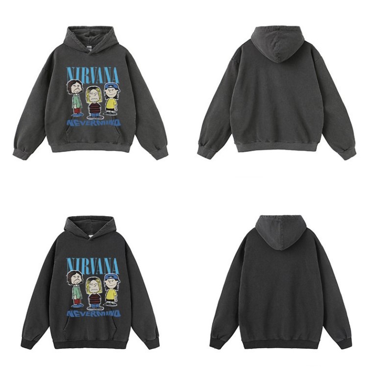 画像23: Unisex Nirvana Comic Print Hoodie sweatshirt　ユニセックス男女兼用ニルヴァーナコミックプリントヴィンテージスタイルスウェットパーカー  (23)