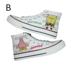 画像2:  Unisex Spongebob Squarepants High-Top Canvas Lace-Up Sneakers　ユニセックス男女兼用スポンジボブハイカットキャンバスハイカットレースアップスニーカー (2)