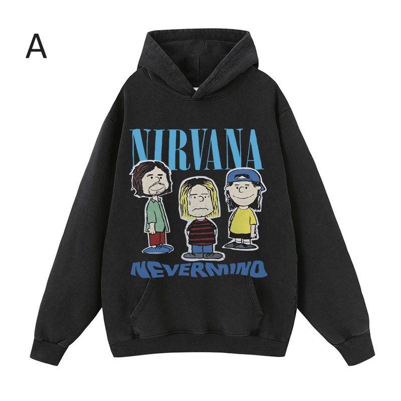 画像2: Unisex Nirvana Comic Print Hoodie sweatshirt　ユニセックス男女兼用ニルヴァーナコミックプリントヴィンテージスタイルスウェットパーカー  (2)