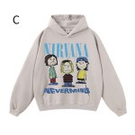 画像4: Unisex Nirvana Comic Print Hoodie sweatshirt　ユニセックス男女兼用ニルヴァーナコミックプリントヴィンテージスタイルスウェットパーカー  (4)