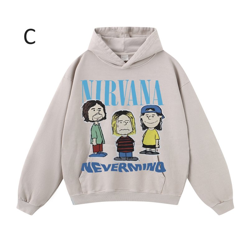 画像4: Unisex Nirvana Comic Print Hoodie sweatshirt　ユニセックス男女兼用ニルヴァーナコミックプリントヴィンテージスタイルスウェットパーカー  (4)