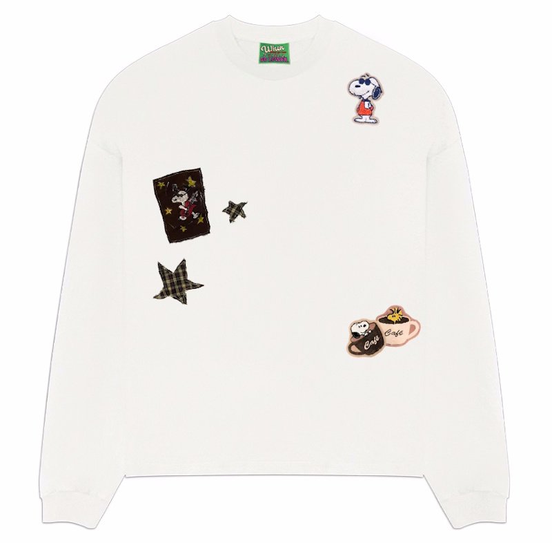 画像4: Unique Snoopy long-sleeved T-shirt　ユニセックス 男女兼用ユニークスヌーピー長袖 Tシャツ (4)