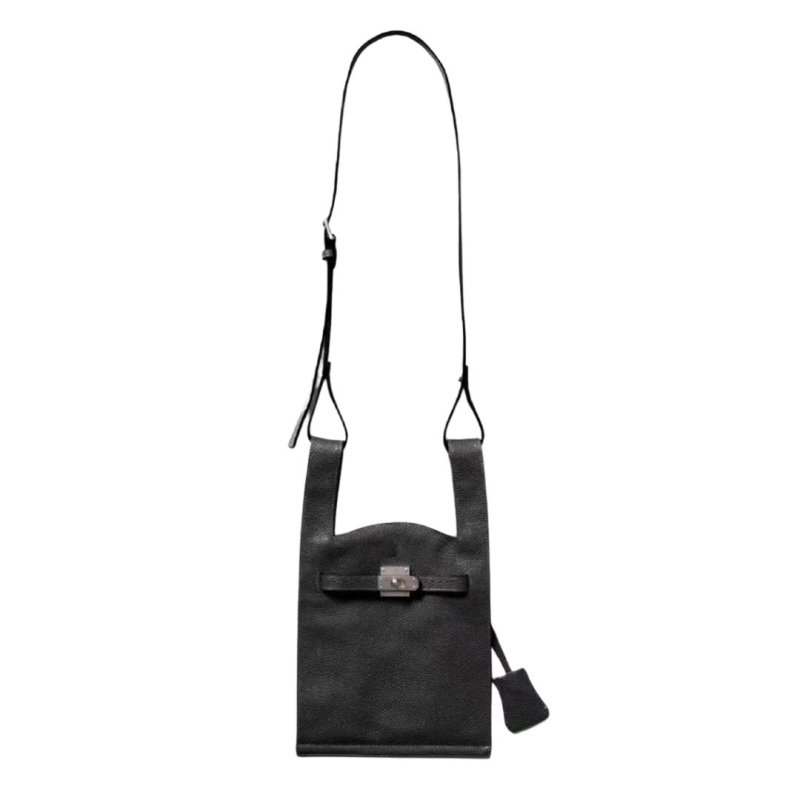 画像3: BK Real shrink leather market shoulder  tote bag BK リアル シュリンク レザー トート ショルダーバッグ (3)