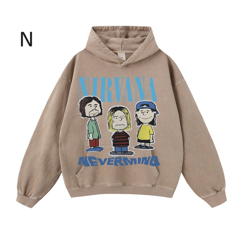 画像15: Unisex Nirvana Comic Print Hoodie sweatshirt　ユニセックス男女兼用ニルヴァーナコミックプリントヴィンテージスタイルスウェットパーカー  (15)