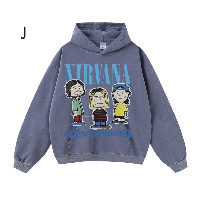 画像11: Unisex Nirvana Comic Print Hoodie sweatshirt　ユニセックス男女兼用ニルヴァーナコミックプリントヴィンテージスタイルスウェットパーカー  (11)