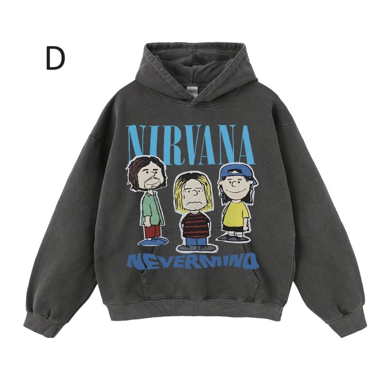 画像5: Unisex Nirvana Comic Print Hoodie sweatshirt　ユニセックス男女兼用ニルヴァーナコミックプリントヴィンテージスタイルスウェットパーカー  (5)