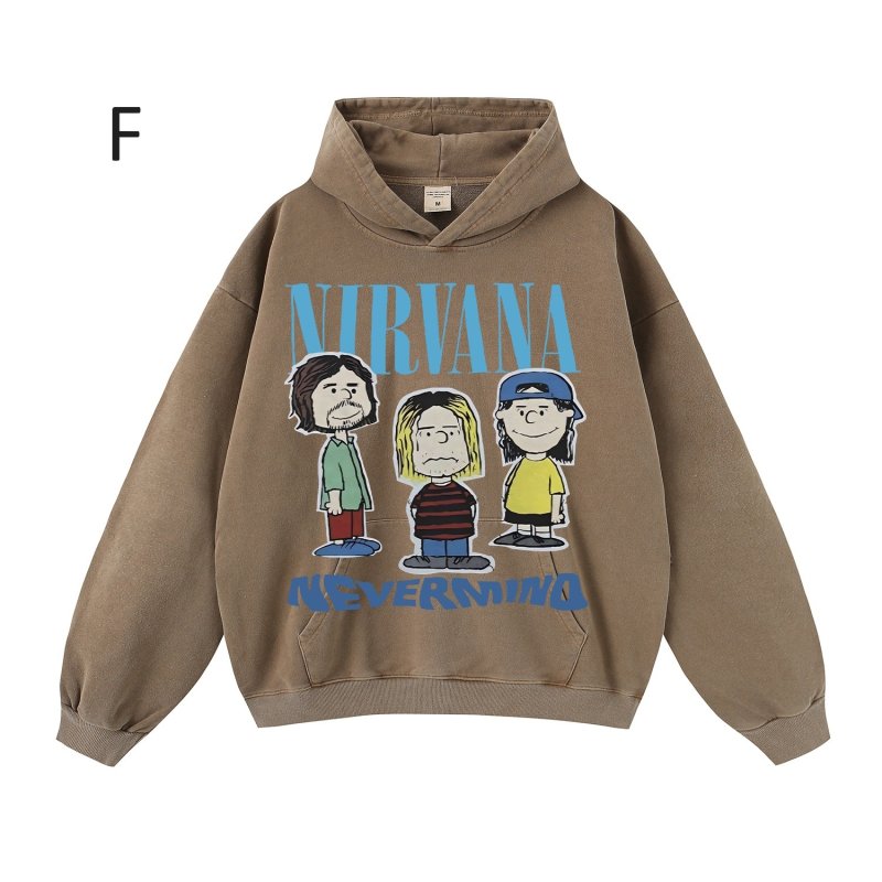 画像7: Unisex Nirvana Comic Print Hoodie sweatshirt　ユニセックス男女兼用ニルヴァーナコミックプリントヴィンテージスタイルスウェットパーカー  (7)