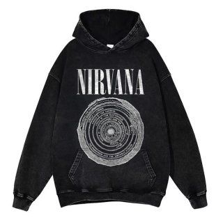 Unisex Vintage Design NIRVANA Logo Denim Jacket ユニセックス