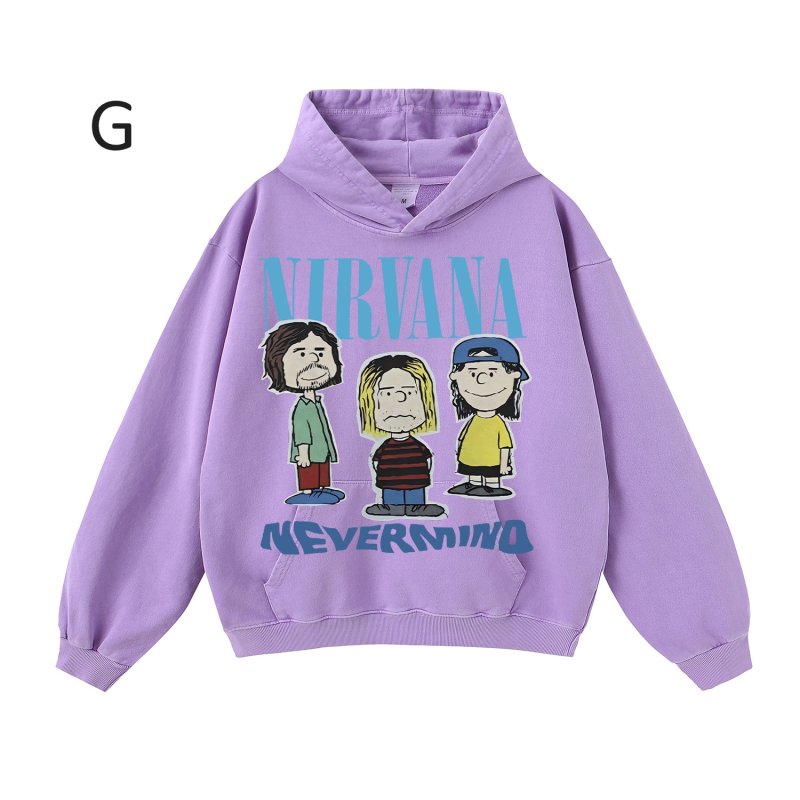 画像8: Unisex Nirvana Comic Print Hoodie sweatshirt　ユニセックス男女兼用ニルヴァーナコミックプリントヴィンテージスタイルスウェットパーカー  (8)