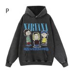 画像17: Unisex Nirvana Comic Print Hoodie sweatshirt　ユニセックス男女兼用ニルヴァーナコミックプリントヴィンテージスタイルスウェットパーカー  (17)