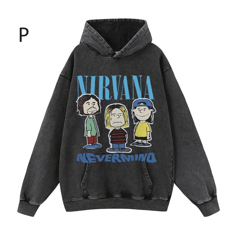 画像17: Unisex Nirvana Comic Print Hoodie sweatshirt　ユニセックス男女兼用ニルヴァーナコミックプリントヴィンテージスタイルスウェットパーカー  (17)