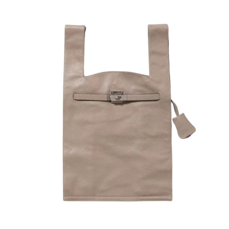 画像4: BK Real shrink leather market shoulder tote bag L BK リアル シュリンク レザー トート ショルダーバッグ (4)