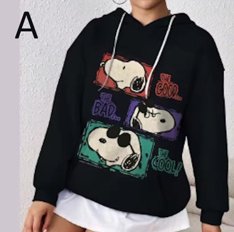 画像3: Unisex Snoopy Graphic 3D Print Hoodie Shirt Pullover　ユニセックス男女兼用スヌーピー グラフィック3D  プリント フーディシャツ  プルオーバーパーカー  (3)