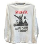 画像1: Nirvana band long sleeve t-shirt  ユニセックス 男女兼用ニルヴァーナバンドプリント長袖  Tシャツスウェット (1)