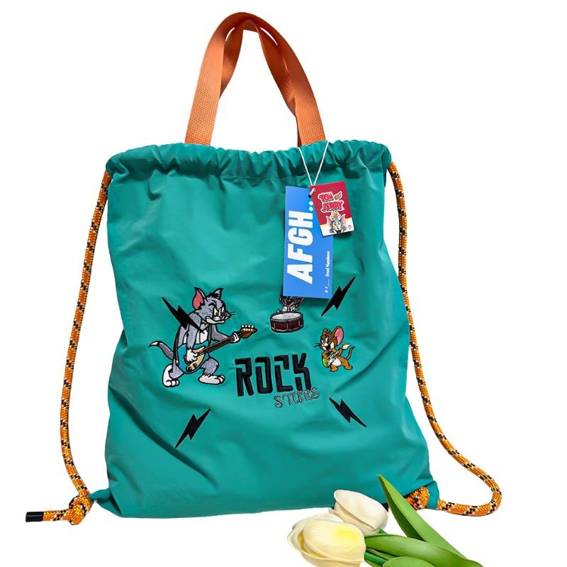 画像4: Tom and Jerry Embroidered Backpack Tote Shoulder Bag　トムとジェリー 刺繍バックパックトートショルダーバッグ (4)