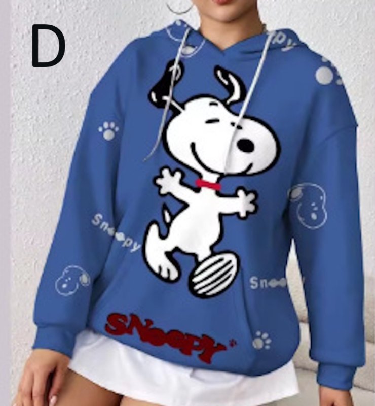 画像6: Unisex Snoopy Graphic 3D Print Hoodie Shirt Pullover　ユニセックス男女兼用スヌーピー グラフィック3D  プリント フーディシャツ  プルオーバーパーカー  (6)