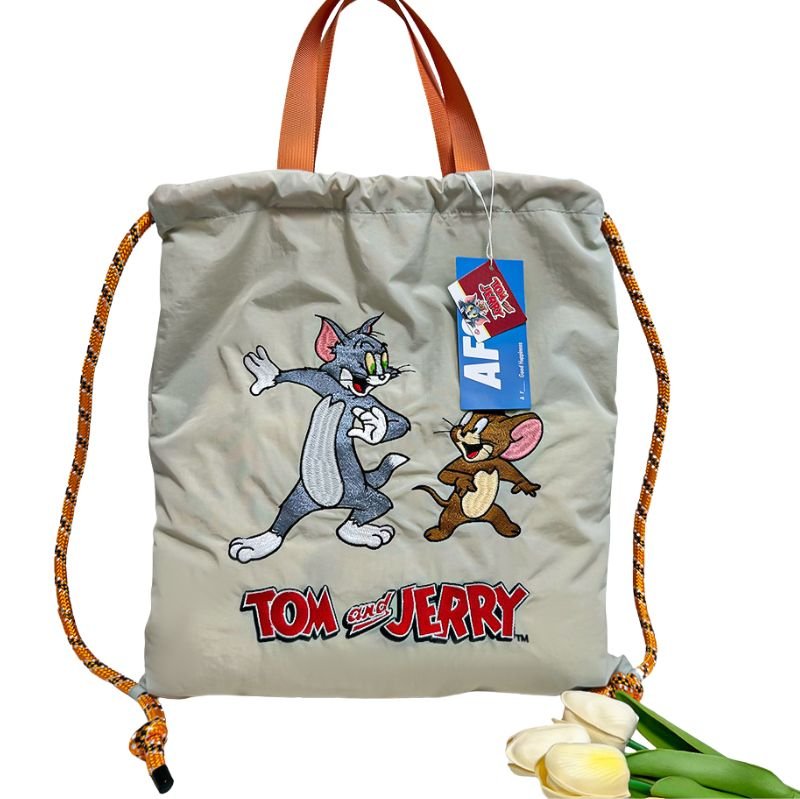 画像5: Tom and Jerry Embroidered Backpack Tote Shoulder Bag　トムとジェリー 刺繍バックパックトートショルダーバッグ (5)