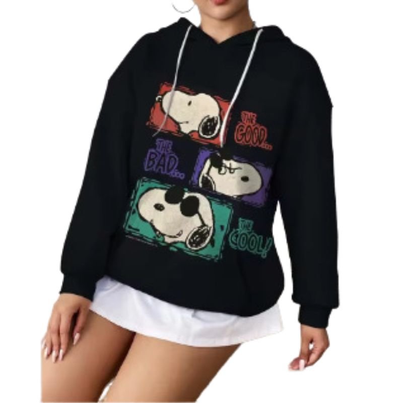 画像1: Unisex Snoopy Graphic 3D Print Hoodie Shirt Pullover　ユニセックス男女兼用スヌーピー グラフィック3D  プリント フーディシャツ  プルオーバーパーカー  (1)