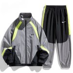画像2: 25 Unisex ‎Colorful Not Swoosh logo Nylon Set up Matching Set Jacket + Pant ユニセックス 男女兼用 カラフル ノット スウォッシュロゴ マッチングセット ナイロン セットアップ 上下 (2)